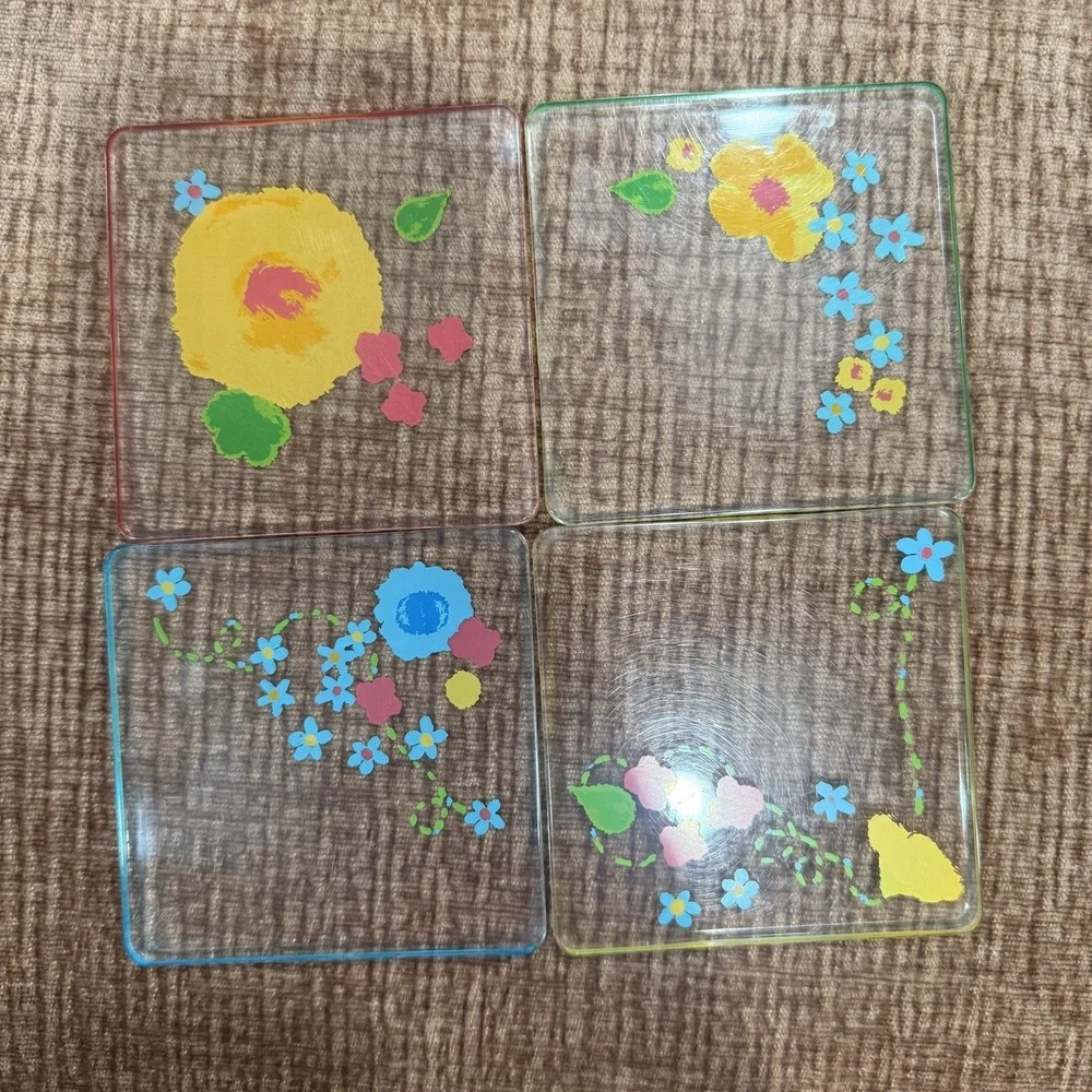 Starbucks Coasters‎ Outdoor Floral 195292 from 2006 Set of 4